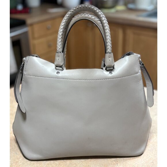 Michael Kors Blakely Leather Tote Bag Silver Hardware Dual Handle Handbag - Picture 4 of 16